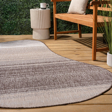 Evan Modern Rustic Organic Curve Indoor/Outdoor Area Rug